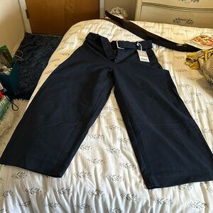 Everlane Navy Blue Wide Leg Trouser, Size 10